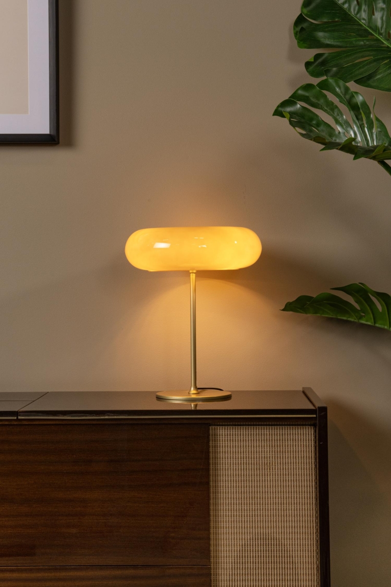 Lucide SENTINO - Stolná lampa - Ø 30 cm - 3xG9 - Taupe